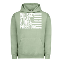 Pigment Oil Green whiskey steak guns freedom Urban Hoodie - artisFamous