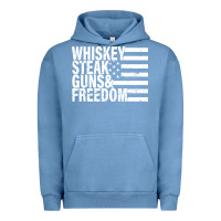 Pigment Pebble Blue whiskey steak guns freedom Urban Hoodie - artisFamous