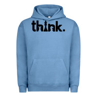 Pigment Pebble Blue think chess Urban Hoodie - artisFamous