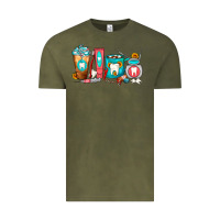 Vintage Olive Dentist Coffee Cups Vintage Tee - FaDigitalArtStudio