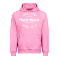 Fuchsia Pink hard work beats talent Urban Hoodie - artisFamous