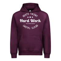 Mauve Wine hard work beats talent Urban Hoodie - artisFamous