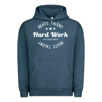 Pigment Midnight Navy hard work beats talent Urban Hoodie - artisFamous