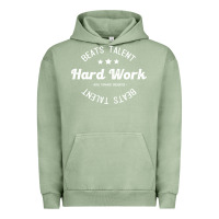 Pigment Oil Green hard work beats talent Urban Hoodie - artisFamous