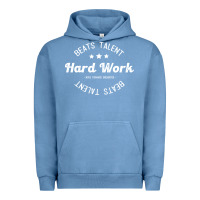 Pigment Pebble Blue hard work beats talent Urban Hoodie - artisFamous
