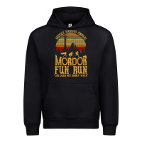 Black middle earth's annual mordor fun run Urban Hoodie - artisFamous