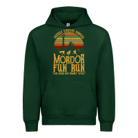 Forest Green middle earth's annual mordor fun run Urban Hoodie - artisFamous