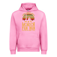 Fuchsia Pink middle earth's annual mordor fun run Urban Hoodie - artisFamous
