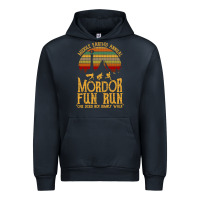 Navy middle earth's annual mordor fun run Urban Hoodie - artisFamous