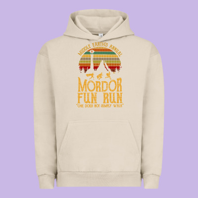 Middle Earth's Annual Mordor Fun Run Urban Hoodie Designed By Artisfamous
