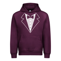 Mauve Wine fake tux tuxedo suit tie Urban Hoodie - artisFamous