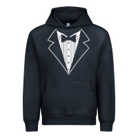 Navy fake tux tuxedo suit tie Urban Hoodie - artisFamous