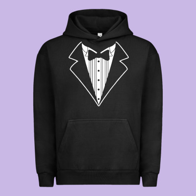 Fake Tux Tuxedo Suit Tie Urban Hoodie Designed By Artisfamous