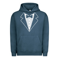 Pigment Midnight Navy fake tux tuxedo suit tie Urban Hoodie - artisFamous