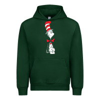 Forest Green dr seuss the cat in the hat Urban Hoodie - artisFamous