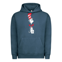 Pigment Midnight Navy dr seuss the cat in the hat Urban Hoodie - artisFamous