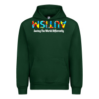 Forest Green autism seeing the world differently Urban Hoodie - artisFamous