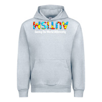 Heather Grey autism seeing the world differently Urban Hoodie - artisFamous