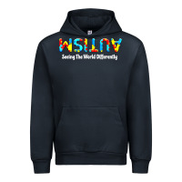 Navy autism seeing the world differently Urban Hoodie - artisFamous