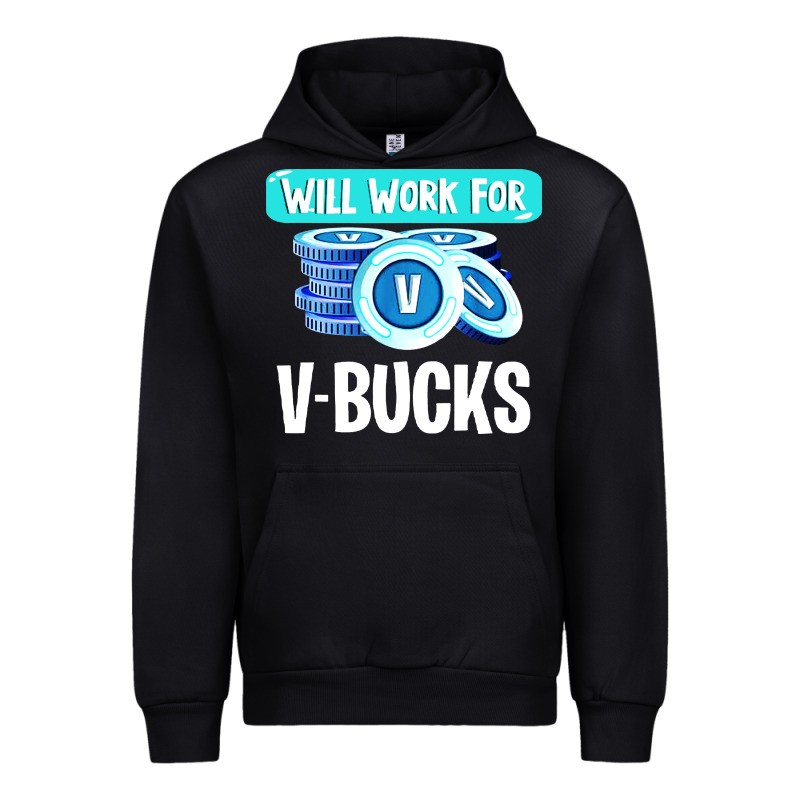 Will Work For V Bucks Youth Gamer Urban Hoodie by artisFamous | Teevron