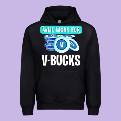 Will Work For V Bucks Youth Gamer Urban Hoodie Designed By Artisfamous