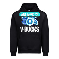 Black will work for v bucks youth gamer Urban Hoodie - artisFamous