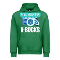 Emerald will work for v bucks youth gamer Urban Hoodie - artisFamous