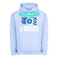 Pigment Grape Ice will work for v bucks youth gamer Urban Hoodie - artisFamous