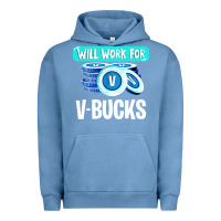 Pigment Pebble Blue will work for v bucks youth gamer Urban Hoodie - artisFamous