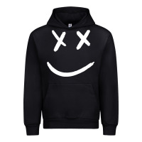 Black x eyed smiley face x eyes smiling Urban Hoodie - artisFamous