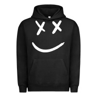 Pigment Black x eyed smiley face x eyes smiling Urban Hoodie - artisFamous