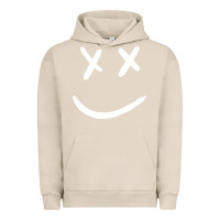 Pigment French Oak x eyed smiley face x eyes smiling Urban Hoodie - artisFamous