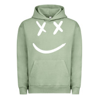 Pigment Oil Green x eyed smiley face x eyes smiling Urban Hoodie - artisFamous