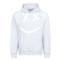 White x eyed smiley face x eyes smiling Urban Hoodie - artisFamous