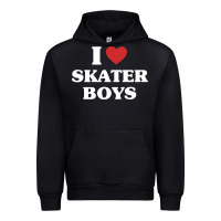 Black i love skater boys Urban Hoodie - artisFamous