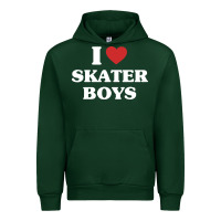 Forest Green i love skater boys Urban Hoodie - artisFamous