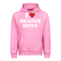 Fuchsia Pink i love skater boys Urban Hoodie - artisFamous