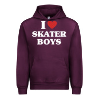 Mauve Wine i love skater boys Urban Hoodie - artisFamous