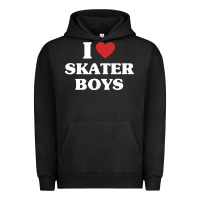 Pigment Black i love skater boys Urban Hoodie - artisFamous