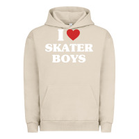 Pigment French Oak i love skater boys Urban Hoodie - artisFamous