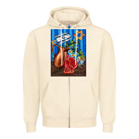 Sandshell hanukkah table with oil pitcher Zipper Hoodie - AdoDesignShop