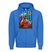 True Royal hanukkah table with oil pitcher Zipper Hoodie - AdoDesignShop