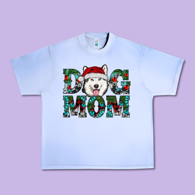 Christmas Dog Mom Husky Urban Heavy Tee Designed By Ranaportraitstore