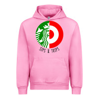 Fuchsia Pink sips and  trips Urban Hoodie - artisFamous