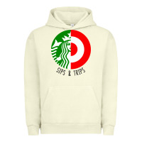 Pigment Pistachio sips and  trips Urban Hoodie - artisFamous