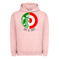 Pigment Salmon sips and  trips Urban Hoodie - artisFamous