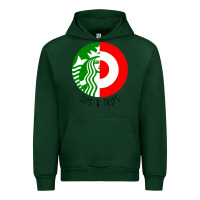 Forest Green sips and  trips Urban Hoodie - artisFamous