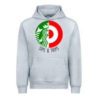 Heather Grey sips and  trips Urban Hoodie - artisFamous