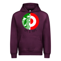 Mauve Wine sips and  trips Urban Hoodie - artisFamous