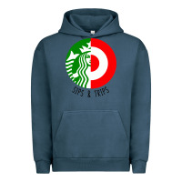 Pigment Midnight Navy sips and  trips Urban Hoodie - artisFamous
